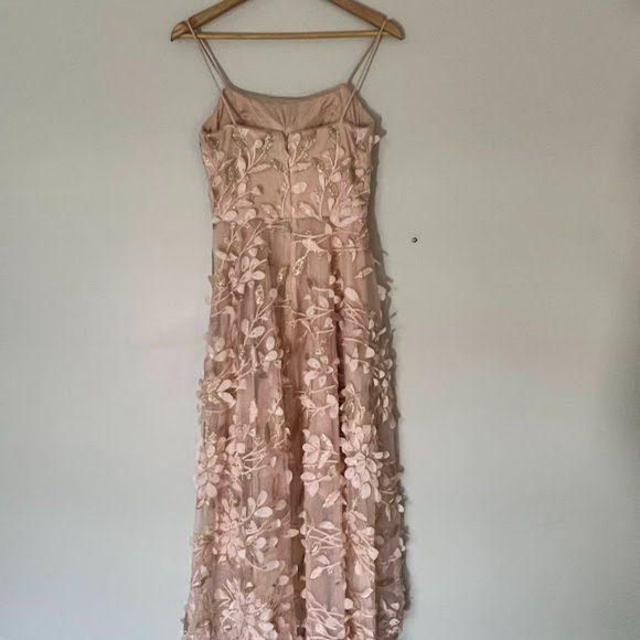 Floral-Appliqués High-Low Gown - Picture 12 of 12